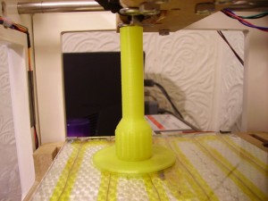 3D Printer Z Handle Close To End Of Print