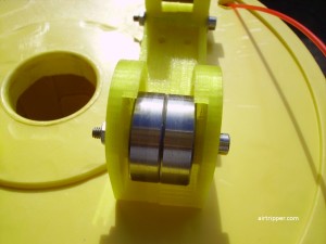 3D Printer Pocket Filament Reel Roller end close up 2