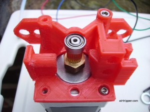 3D Printer Extruder Base and Stepper Motor Assembly