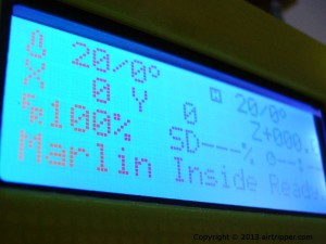 Marlin Firmware v1 on 20x4 LCD Panel Display