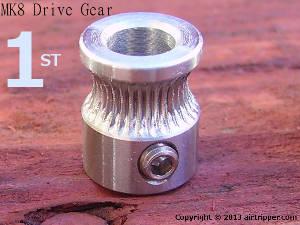 MK8 Extruder Drive Gear Hobbed For Reprap Makerbot 3D Printer Stainless SteelJBC 