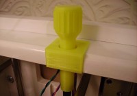 3D Printer Plastic Z Handle Fitted